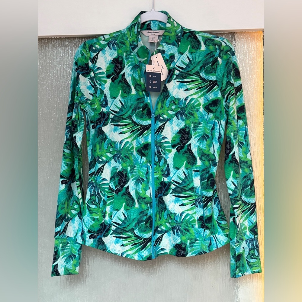 *TOMMY BAHAMA UPF 50 Golf Long Sleeve Active Zip Up Jacket NWT - Picture 2 of 8